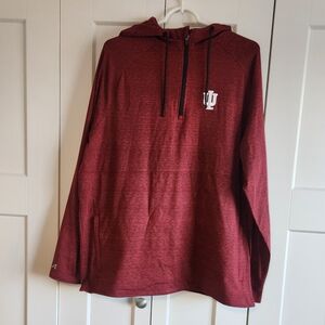 *NWT* Antigua Men's Indiana University Half-Zip Hooded Sweater